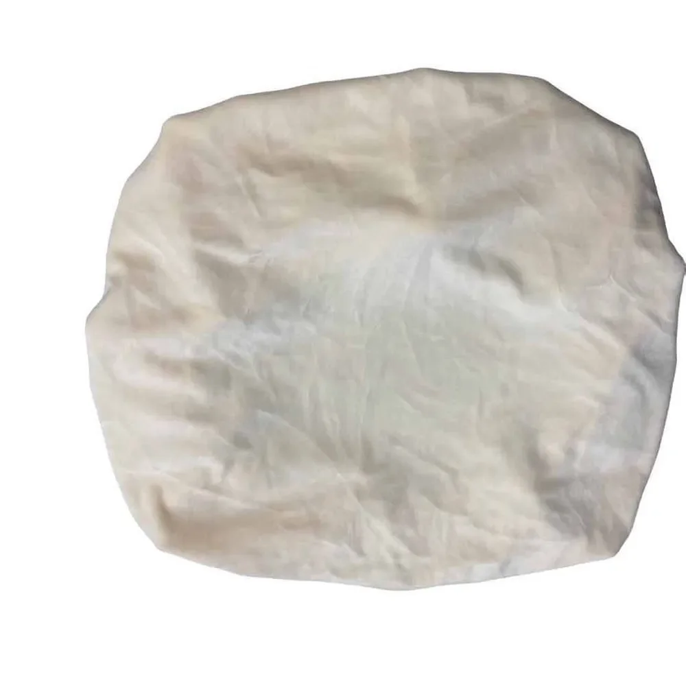 Set of 6 Velvet Seat Covers for Dining Room Chairs Stretch Cream New